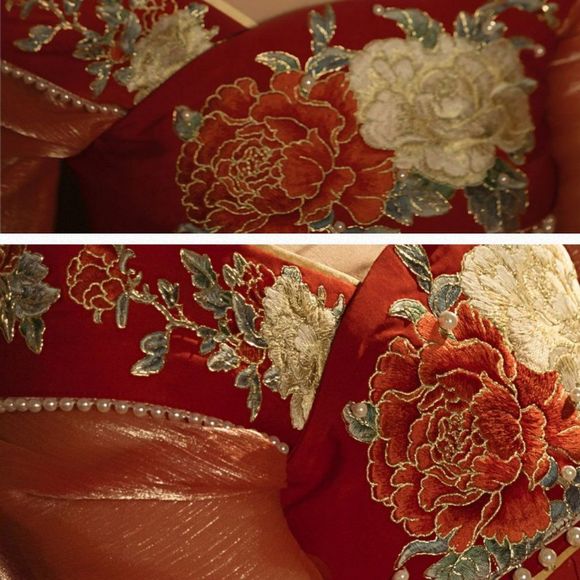 Majesty Gown Set | Top Coat Skirt Petticoat Ribbons Wrapper - Picture 10 of 12